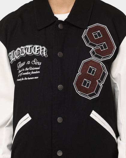 Loiter Human Varsity Jacket Black