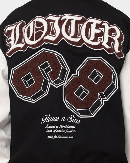 Loiter Human Varsity Jacket Black