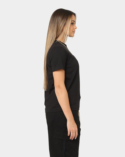 Calvin Klein Women's Shrunken Institutional T-Shirt Ck Black