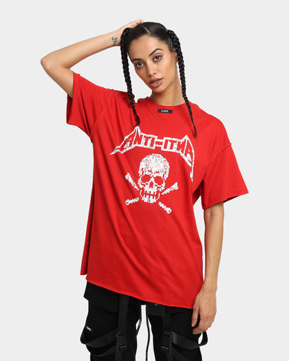 The Anti Order Death Metal Oversized T-Shirt Red/White