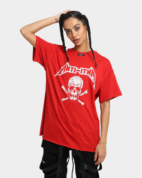 The Anti Order Death Metal Oversized T-Shirt Red/White