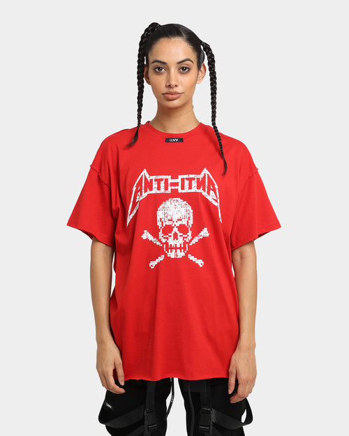 The Anti Order Death Metal Oversized T-Shirt Red/White