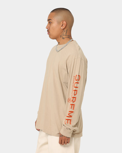 Supreme Intarsia Sleeve Long Sleeve T-Shirt Stone