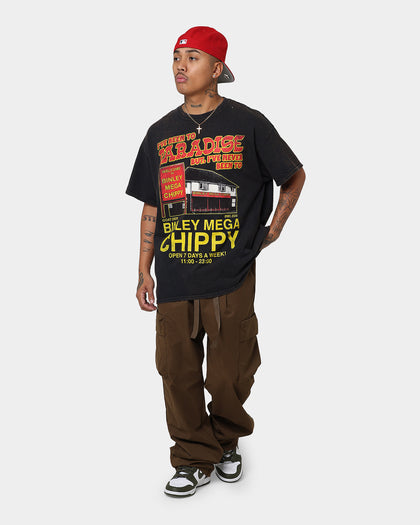 Goat Crew Bingley Mega Chippy Vintage T-Shirt Black Wash