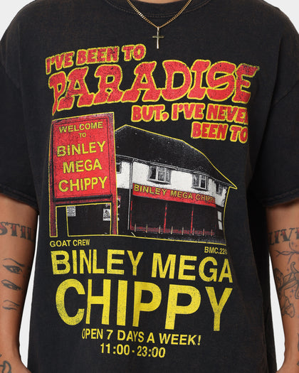 Goat Crew Bingley Mega Chippy Vintage T-Shirt Black Wash
