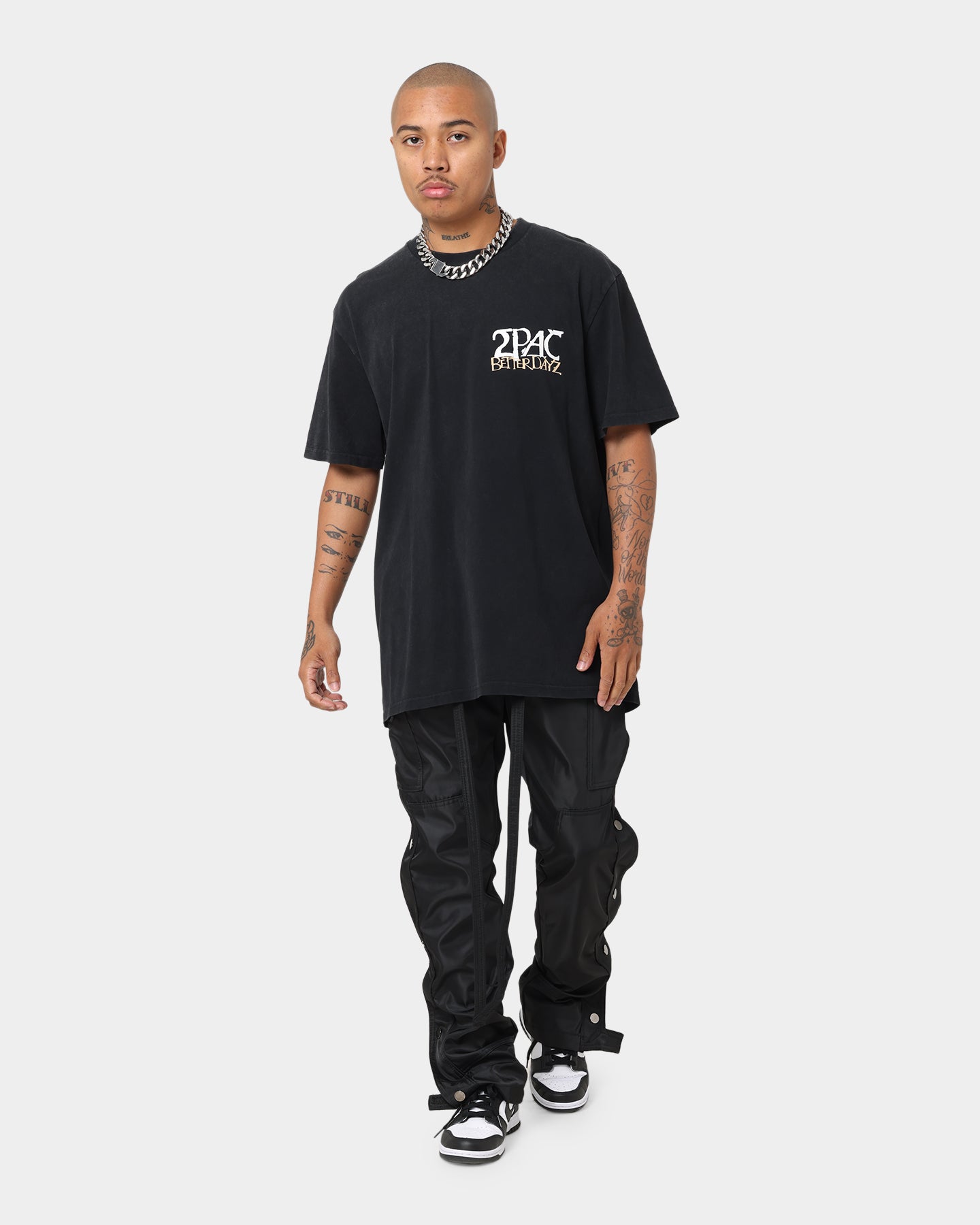 Tupac Better Dayz Vintage T-Shirt Washed Black | Culture Kings US