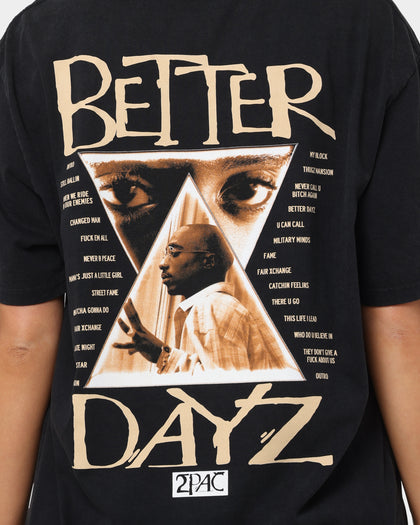 Tupac Better Dayz Vintage T-Shirt Washed Black