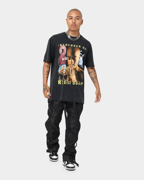 Tupac R U Still Down Homage Vintage T-Shirt Washed Black
