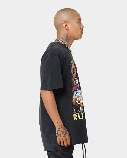 Tupac R U Still Down Homage Vintage T-Shirt Washed Black