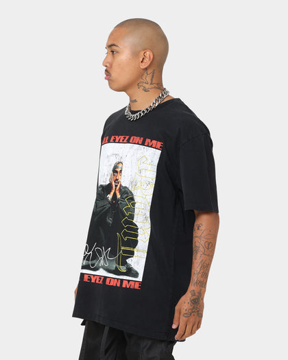 Tupac Eyez On Me Signature Vintage T-Shirt Washed Black