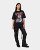 Pop Smoke Flames Vintage T-Shirt Washed Black