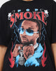 Pop Smoke Flames Vintage T-Shirt Washed Black