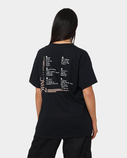 Tupac R U Still Down Tracklist T-Shirt Black