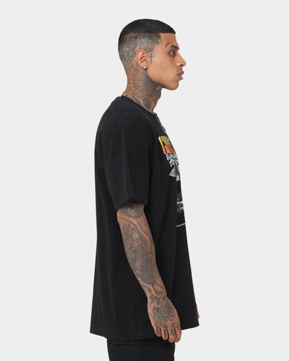 Gun N Roses Skull Split Vintage T-Shirt Washed Black