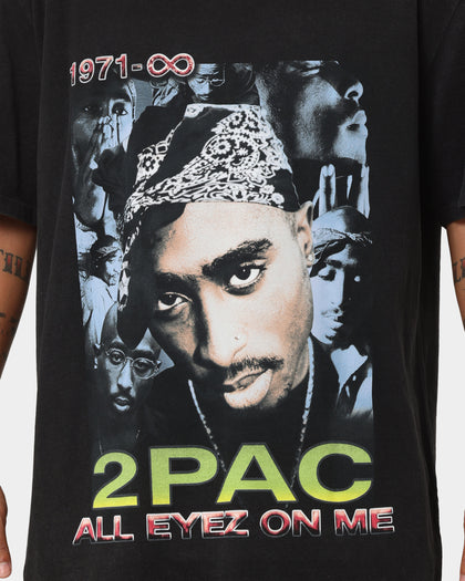 Tupac All Eyez On Me Vintage T-Shirt Washed Black