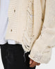 MNML Distressed Cardigan Off White