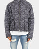 MNML Paisley Cropped Puffer Jacket Black
