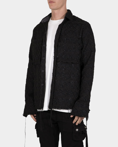 MNML Raw Edge Flannel Black