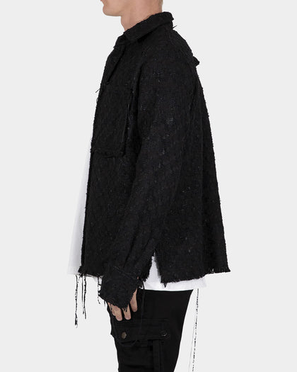 MNML Raw Edge Flannel Black