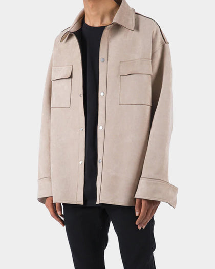 MNML Suede Work Shirt Tan
