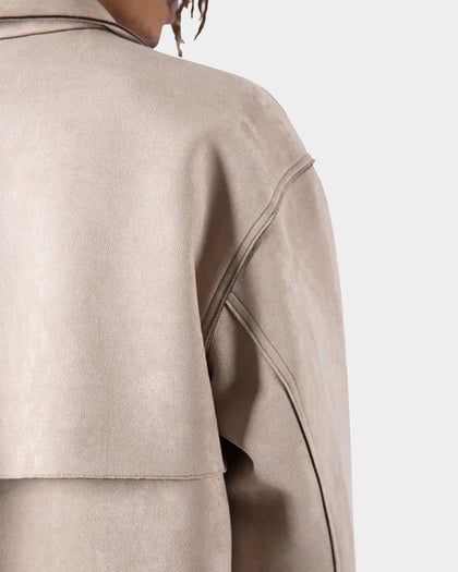 MNML Suede Work Shirt Tan