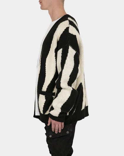 MNML Zebra Cardigan Black/Natural