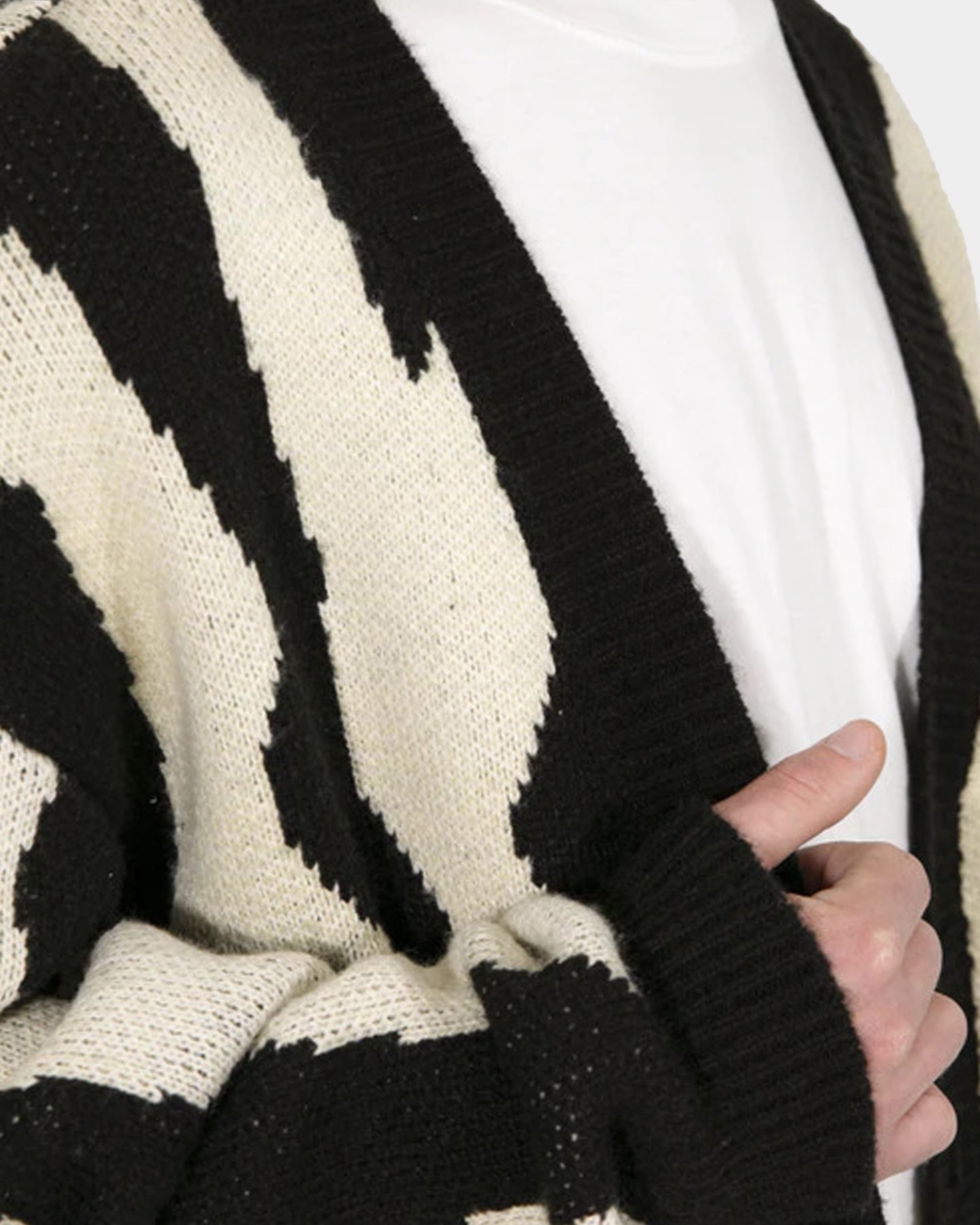 MNML Zebra Cardigan Black/Natural | Culture Kings US