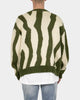 MNML Zebra Cardigan Green/White