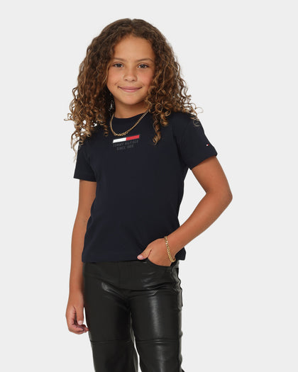 Tommy Hilfiger Kids' Flag Logo Short Sleeve T-Shirt Desert Sky
