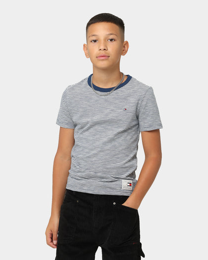 Tommy Hilfiger Kids' Indigo Stripe Short Sleeve T-Shirt Blue Stripe