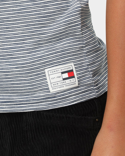 Tommy Hilfiger Kids' Indigo Stripe Short Sleeve T-Shirt Blue Stripe