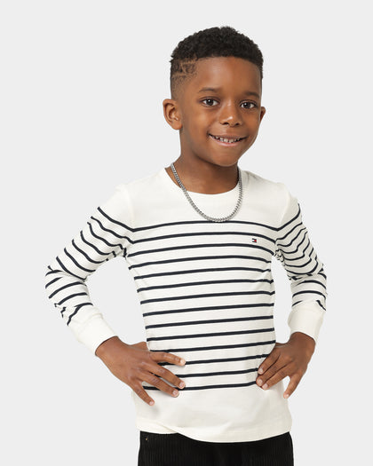 Tommy Hilfiger Kids' Stripe Long Sleeve T-Shirt Ancient White Stripe