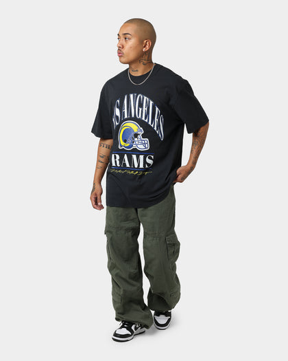 Majestic Athletic Los Angeles Rams Helmet Arch T-Shirt Faded Black