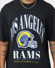 Majestic Athletic Los Angeles Rams Helmet Arch T-Shirt Faded Black