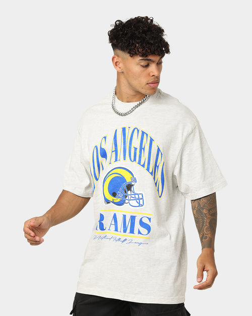 Majestic Athletic Los Angeles Rams Helmet Arch T-Shirt White Marle