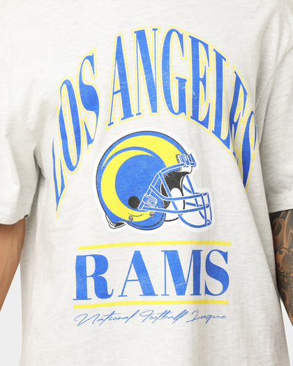 Majestic Athletic Los Angeles Rams Helmet Arch T-Shirt White Marle
