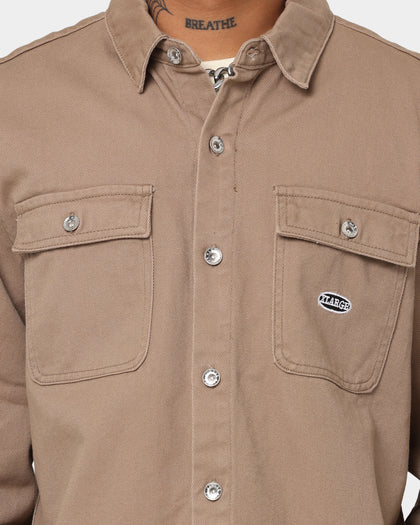 X-Large Denim Long Sleeve Work Shirt Sand