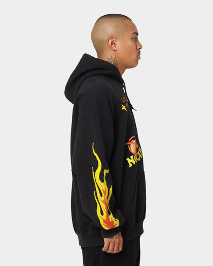 Goat Crew All Over No Cap Vintage Hoodie Black Wash