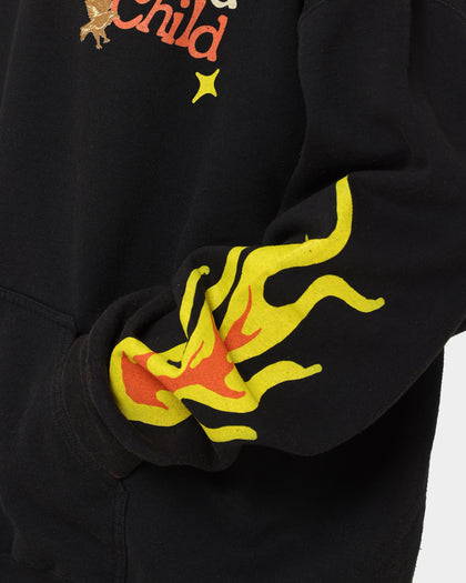 Goat Crew All Over No Cap Vintage Hoodie Black Wash