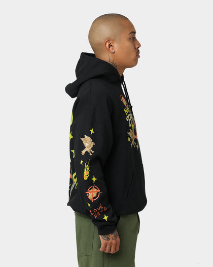 Goat Crew Backend Child Vintage Hoodie Black