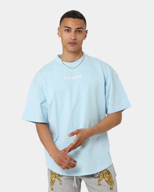 Carré Grid Iron Oversized T-Shirt Light Blue