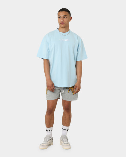Carré Grid Iron Oversized T-Shirt Light Blue