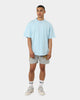 Carré Grid Iron Oversized T-Shirt Light Blue