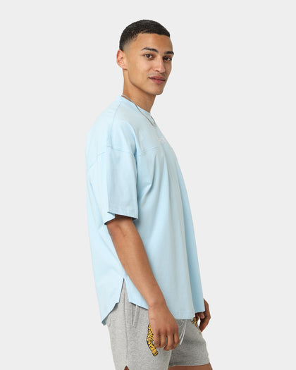 Carré Grid Iron Oversized T-Shirt Light Blue