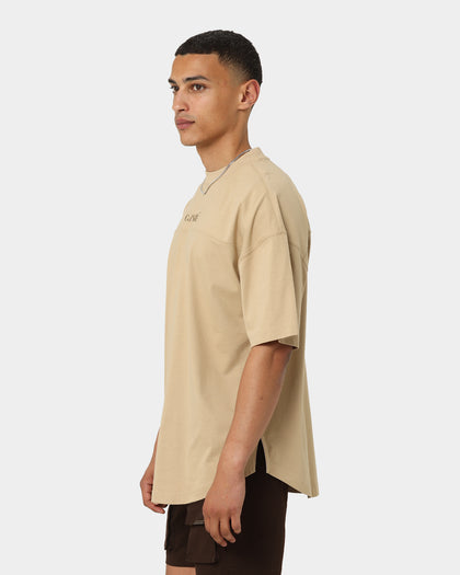 Carré Grid Iron Oversized T-Shirt Stone