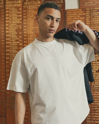 Carré Grid Iron Oversized T-Shirt White
