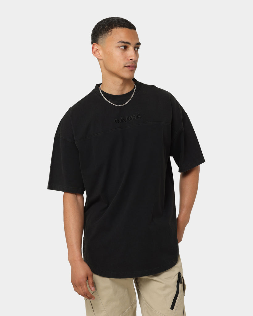 Carré Grid Iron Oversized T-Shirt Washed Black | Culture Kings US