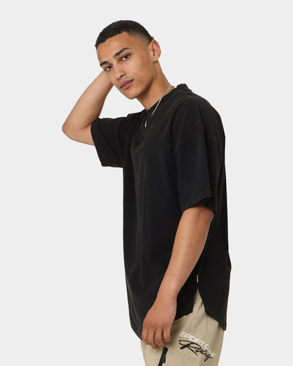 Carré Grid Iron Oversized T-Shirt Washed Black