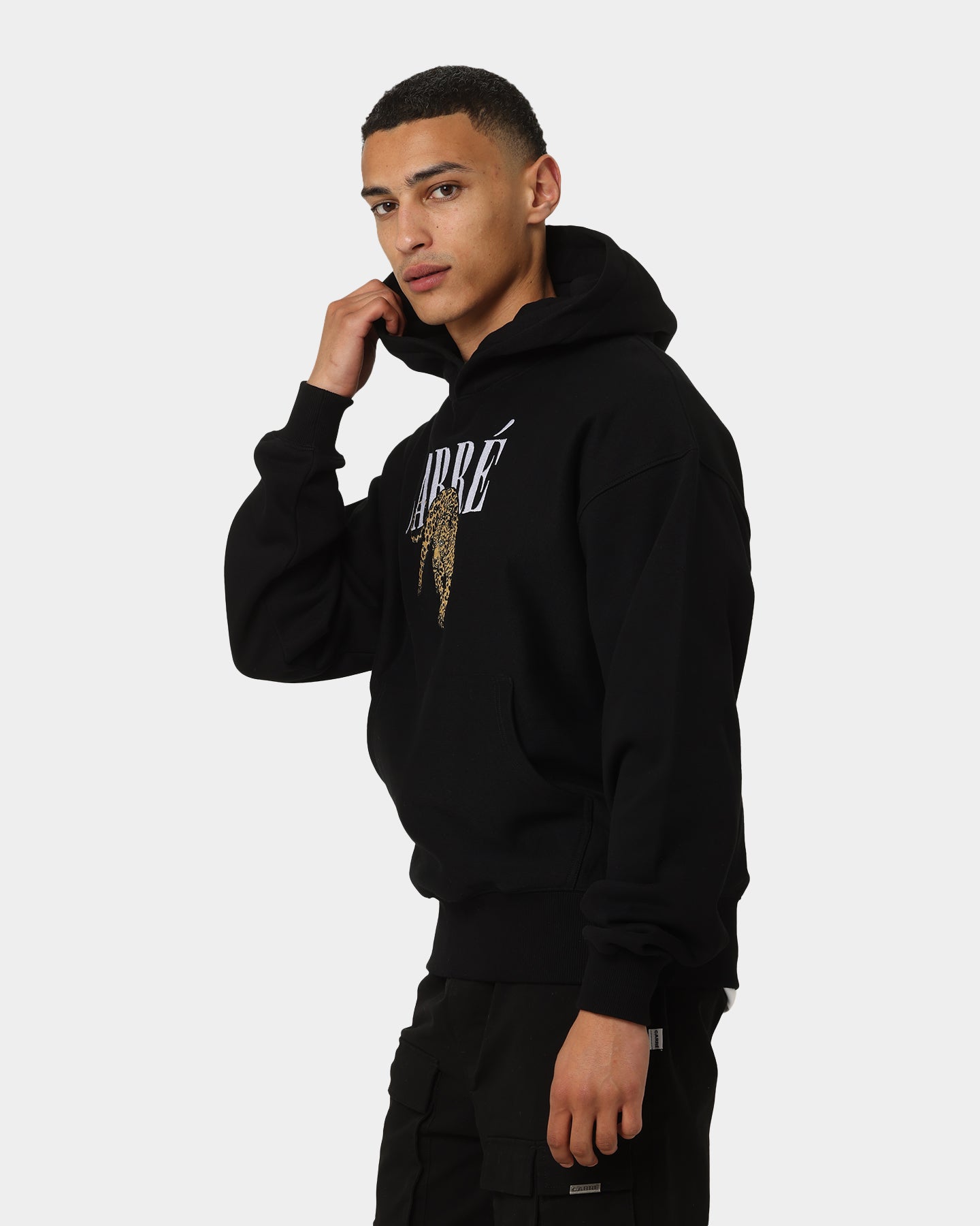 Carré Leo Oversized Hoodie Black | Culture Kings US