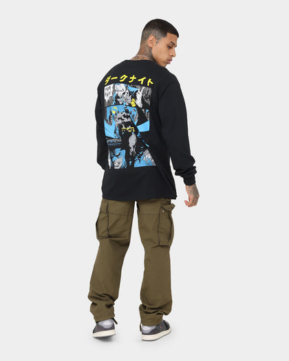 Goat Crew X Batman Batman The World Comic Long Sleeve T-Shirt Black